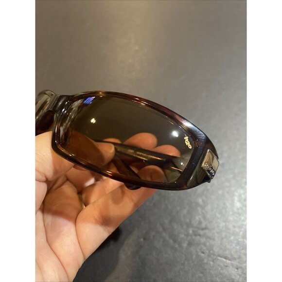 REVO 2031 62[]14 115 BROWN POLARIZED CRYSTAL SLEEK TORTOISE WRAP FLEX SUNGLASSES - Picture 9 of 9